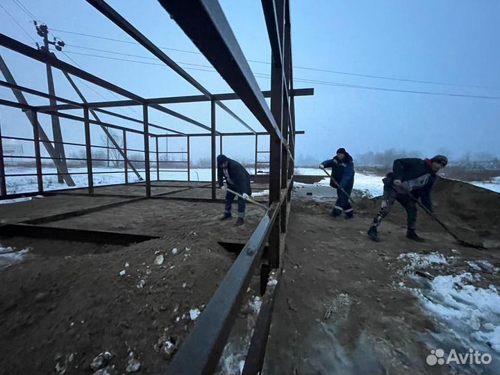 Ангар из сэндвич панелей