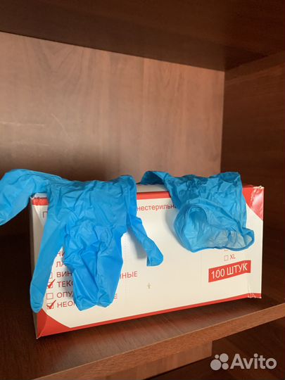 Перчатки одноразовые нитриловые