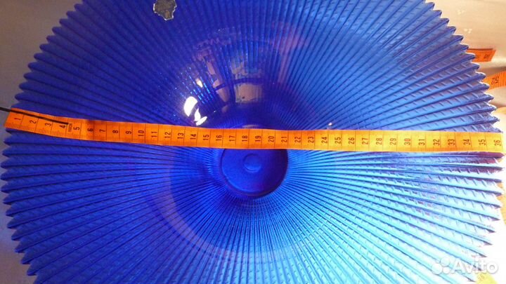 Ваза синее стекло