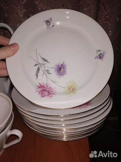 Столовый сервиз фарфор из гдр freiberger porzellan