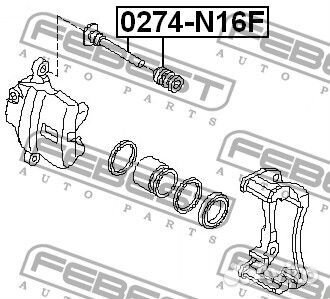 Втулка направляющая суппорта тормозного переднего