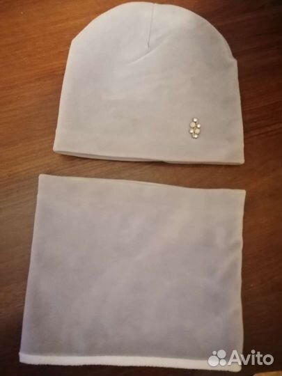 Комплект шапка и шарф для девочки 8- 10 лет