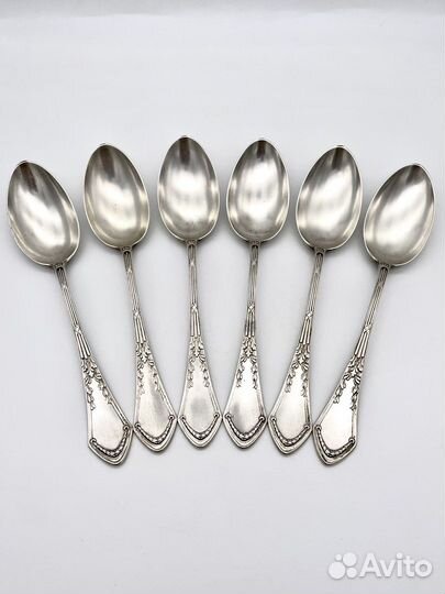 Набор столовых ложек 6 штук Хемпель серебро 800 пр