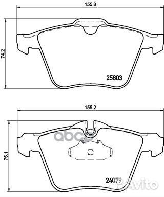 Колодки тормозные дисковые перед P 36 028 P