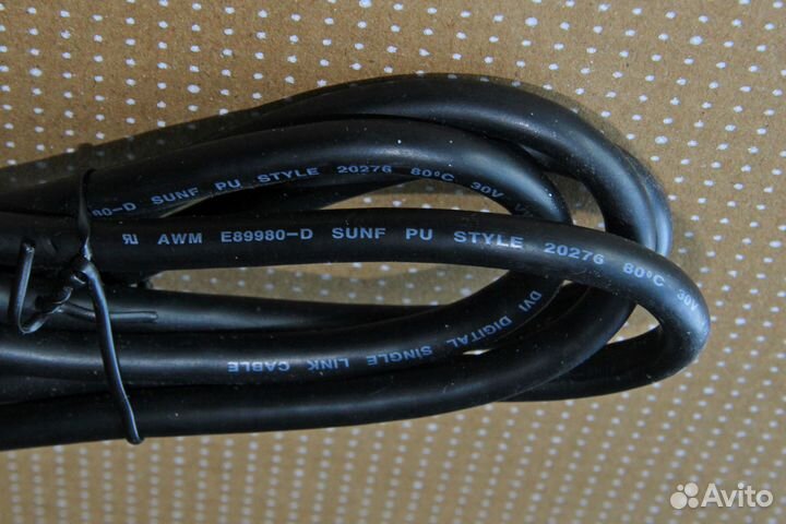 Кабель, шнур AWM DVI-D Single Link 1,8 м