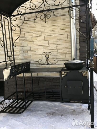 Мангал с печкой