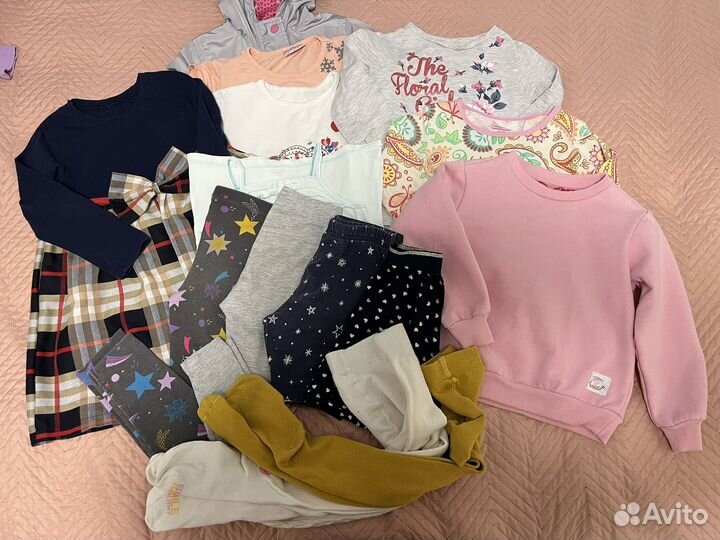 Пакетом одежда для девочки 104