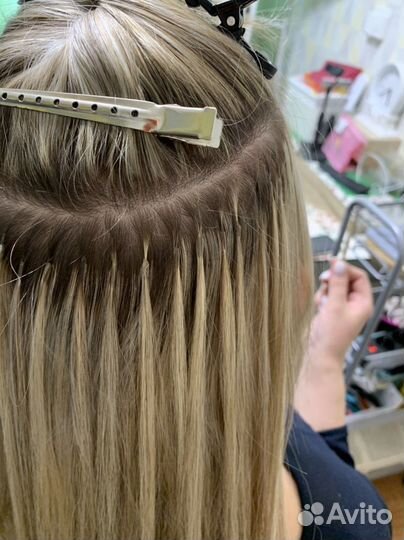 Наращивание волос (волосы+работа)