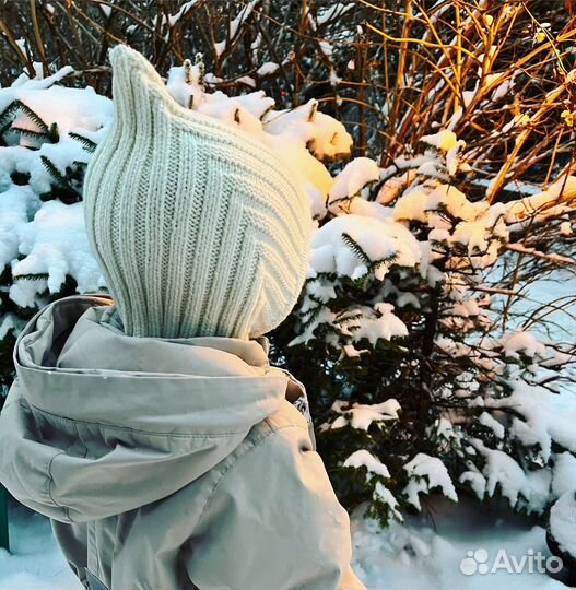 Шапка шлем из шерсти мериноса