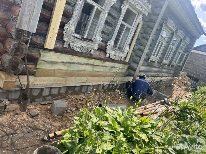 Подъем домов замена венцы