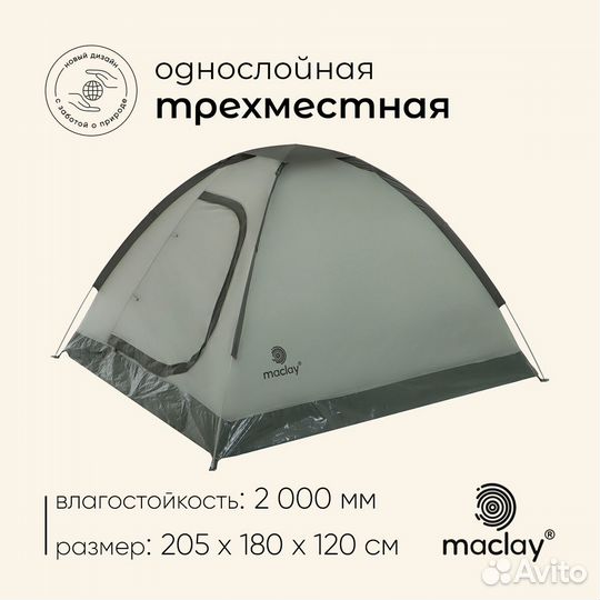 Новая 3-x местная палатка MacLay First3