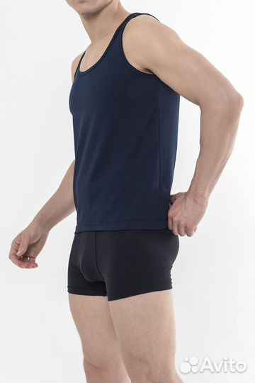 Майка мужская ммэ - синий. Оптом