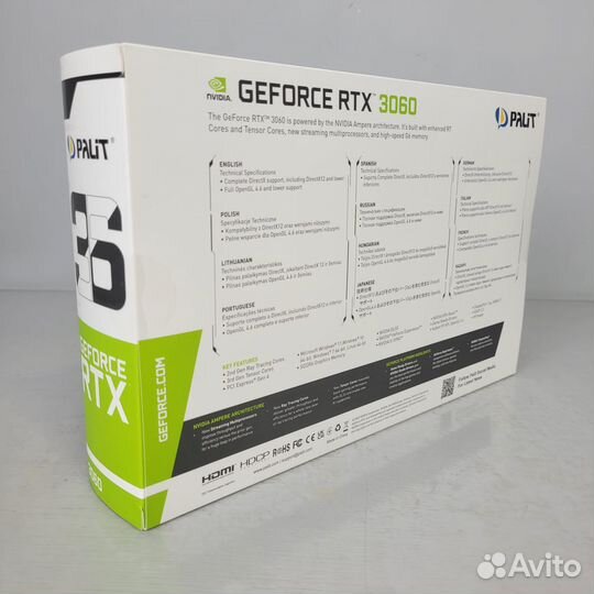 Видеокарта Palit GeForce RTX 3060 Dual OC (LHR) 12