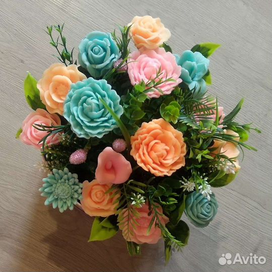 Изготовление цветов из мыла ручной работы