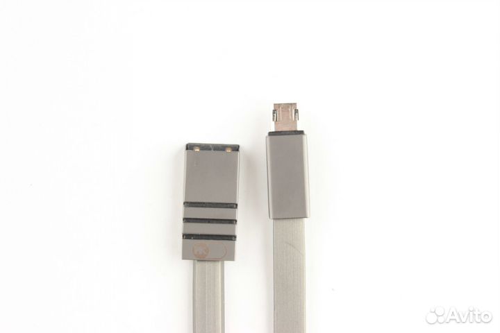Кабель microusb 1 м, WK WDC-006 Blaze, серый, двух