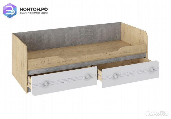 Кровать с 2-мя ящиками Мегаполис бунратти / белый