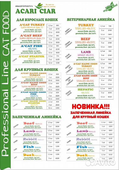 Акари Киар корм для собак и кошек Acari Ciar