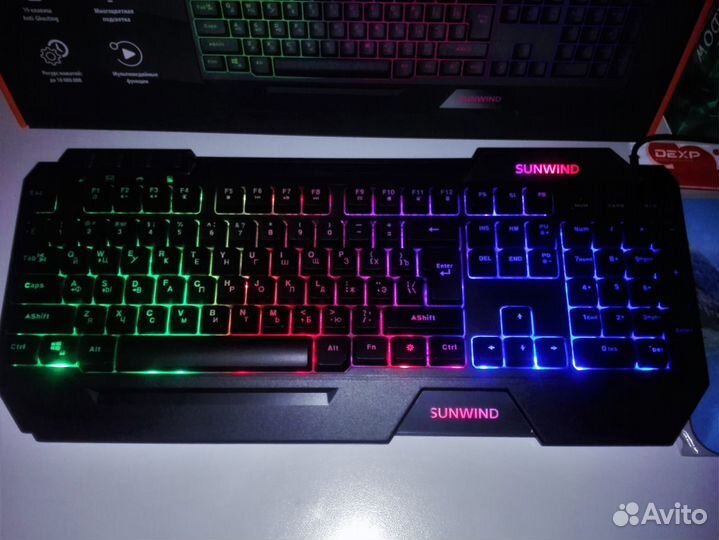 Новый Набор Клавиатура Мышь Коврик SW-Led Gaming