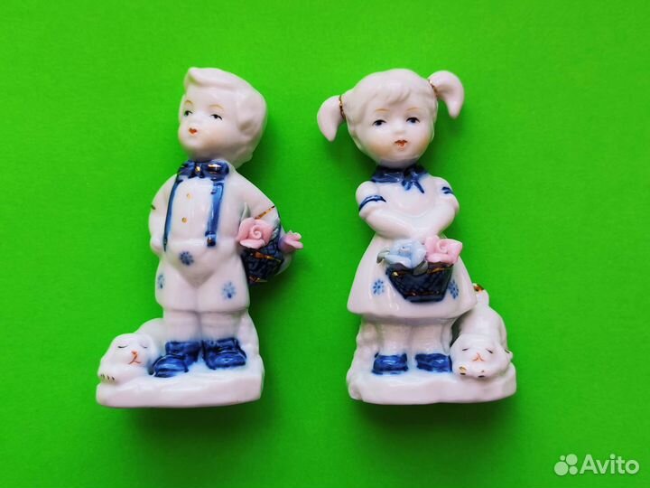 Статуэтки Девочка, Мальчик, Собачки Elan Gallary