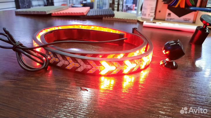Гибкий светодиодный стоп-сигнал поворотник 2м 24вт
