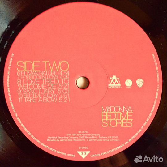 Виниловая пластинка Madonna bedtime stories (180 G