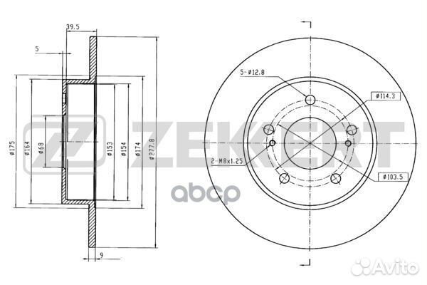 Диск торм. зад. Nissan Maxima (A32 A33) 92- bs