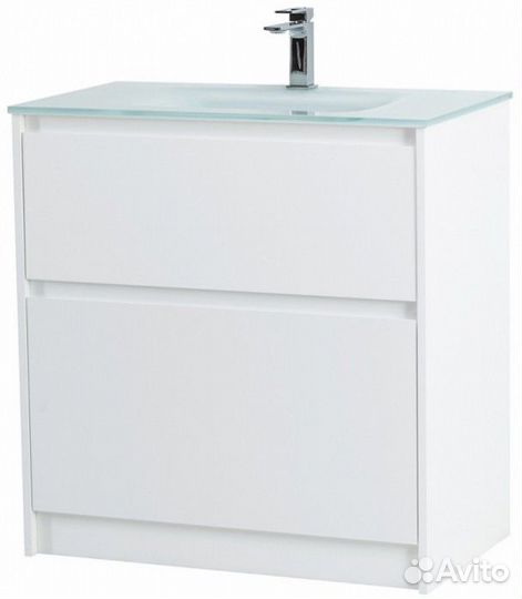 Мебель для ванной BelBagno Kraft-800-PIA-BB810/465-LV-VTR-BL Bianco Opaco