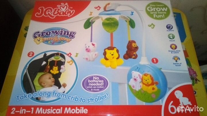 Новый Мобиль музыкальный детский 2 в 1