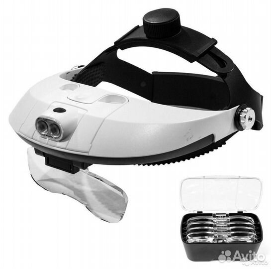 Лупа налобная 1.0/2.0/3.0/4.0/5.0/6.0x подсветка