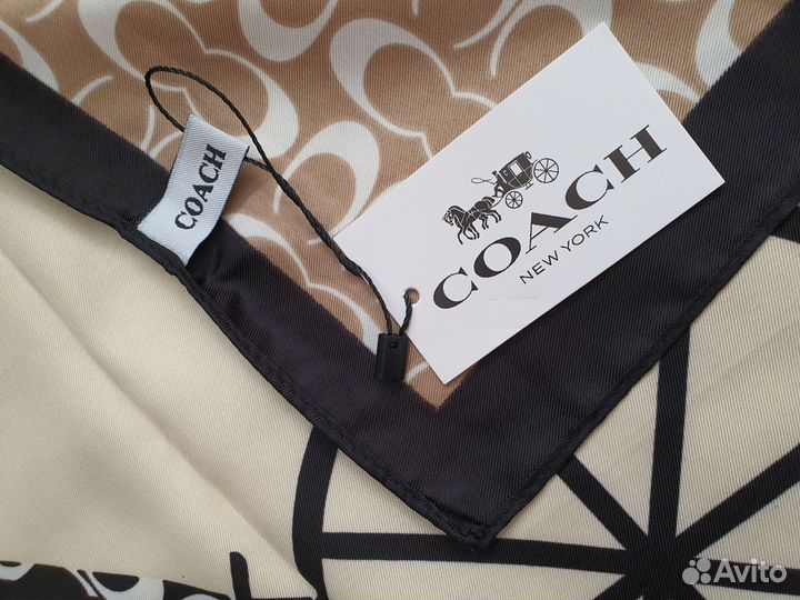 Coach платок шаль палантин шёлк