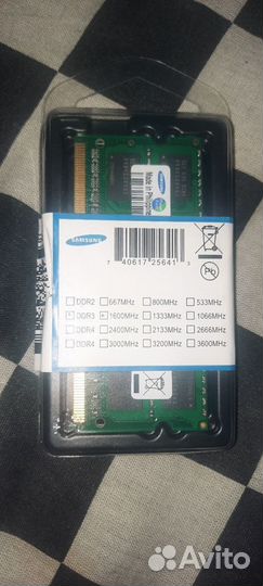 Оперативная память samsung ddr3 для ноутбука 8gb