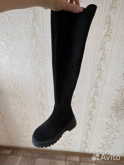 Зимние сапоги ботфорты