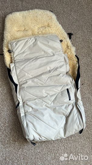 Меховой конверт в коляску овчина