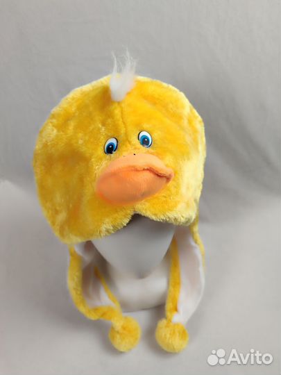 Меховая шапка ушанка Цыпленок