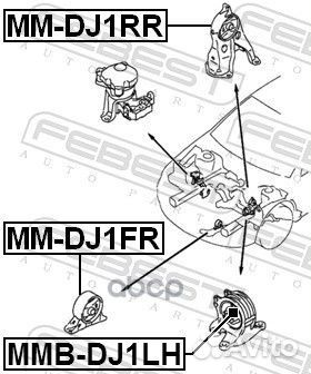 Опора двигателя MM-DJ1RR MM-DJ1RR Febest