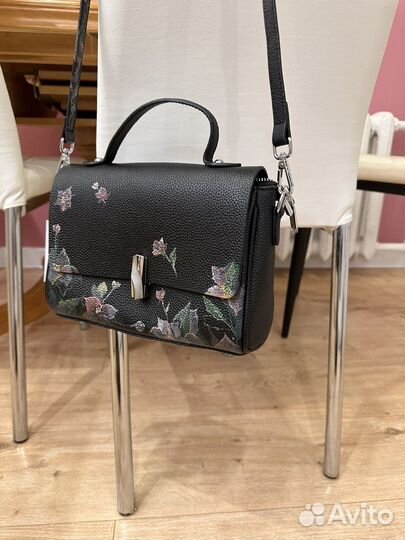 Сумка кожаная ручная роспись