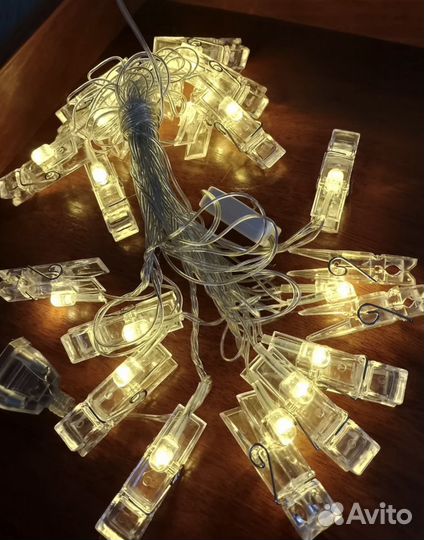 Гирлянда с прищепками