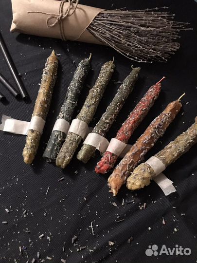 Свечи восковые с травами