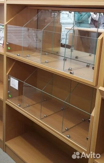 Кондитерская полка дсп/стекло новая