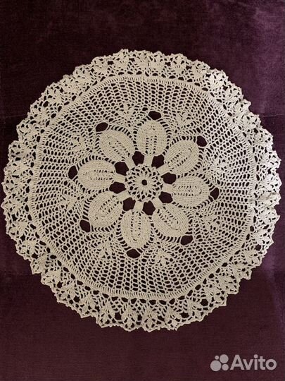 Салфетки вязаные крючком 100 хлопок