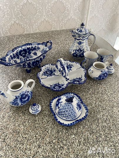 Сервиз Гжель