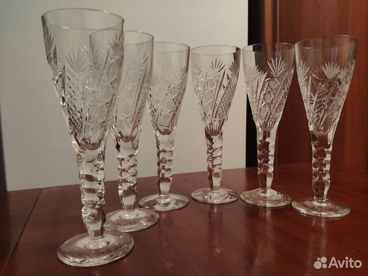 Хрустальные фужеры (г. Гусь-Хрустальный) 12 штук
