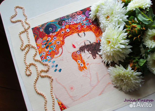 Картина вышитая крестом «Материнская любовь»