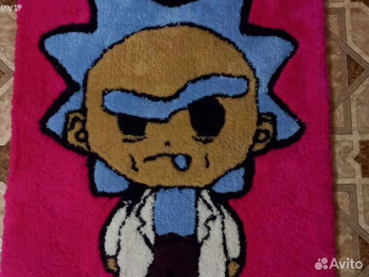 Коврик. Рик и Морти. Самодельная работа