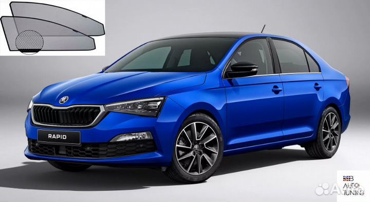 Каркасные шторки на Skoda Rapid c 2020