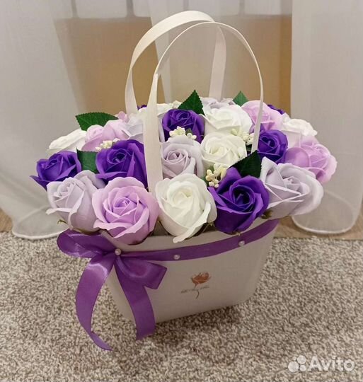 Букеты из мыльных роз