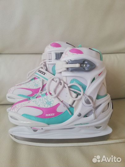 Коньки детские раздвижные размер 30-35