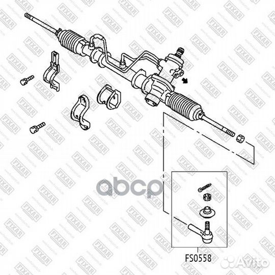 Наконечник рулевой тяги левый/правый лев FS