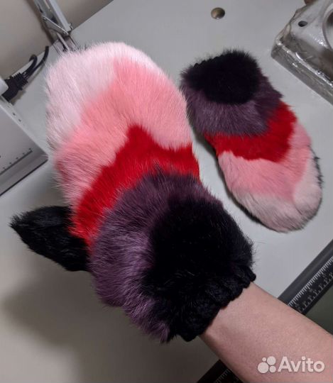 Варежки из кролика