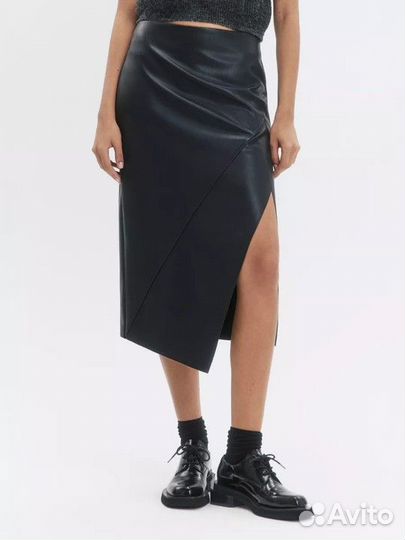 Кожаная юбка женская М-46
